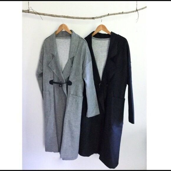 Copy - Oversized Wool Blend Gray Duffel Coat - Picture 2 of 7